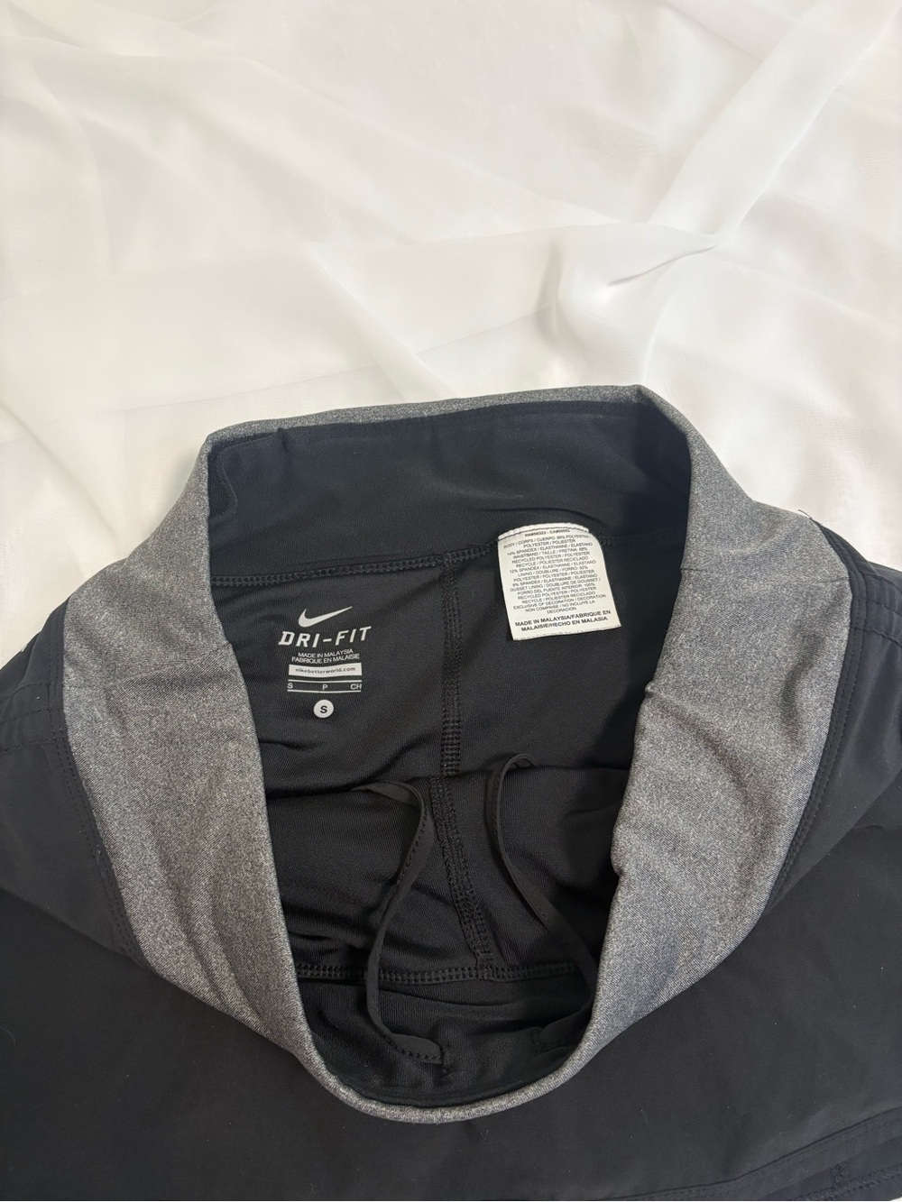 Nike Black Skort with Gray Waistband and Subtle Swoosh - Picture 3 of 3